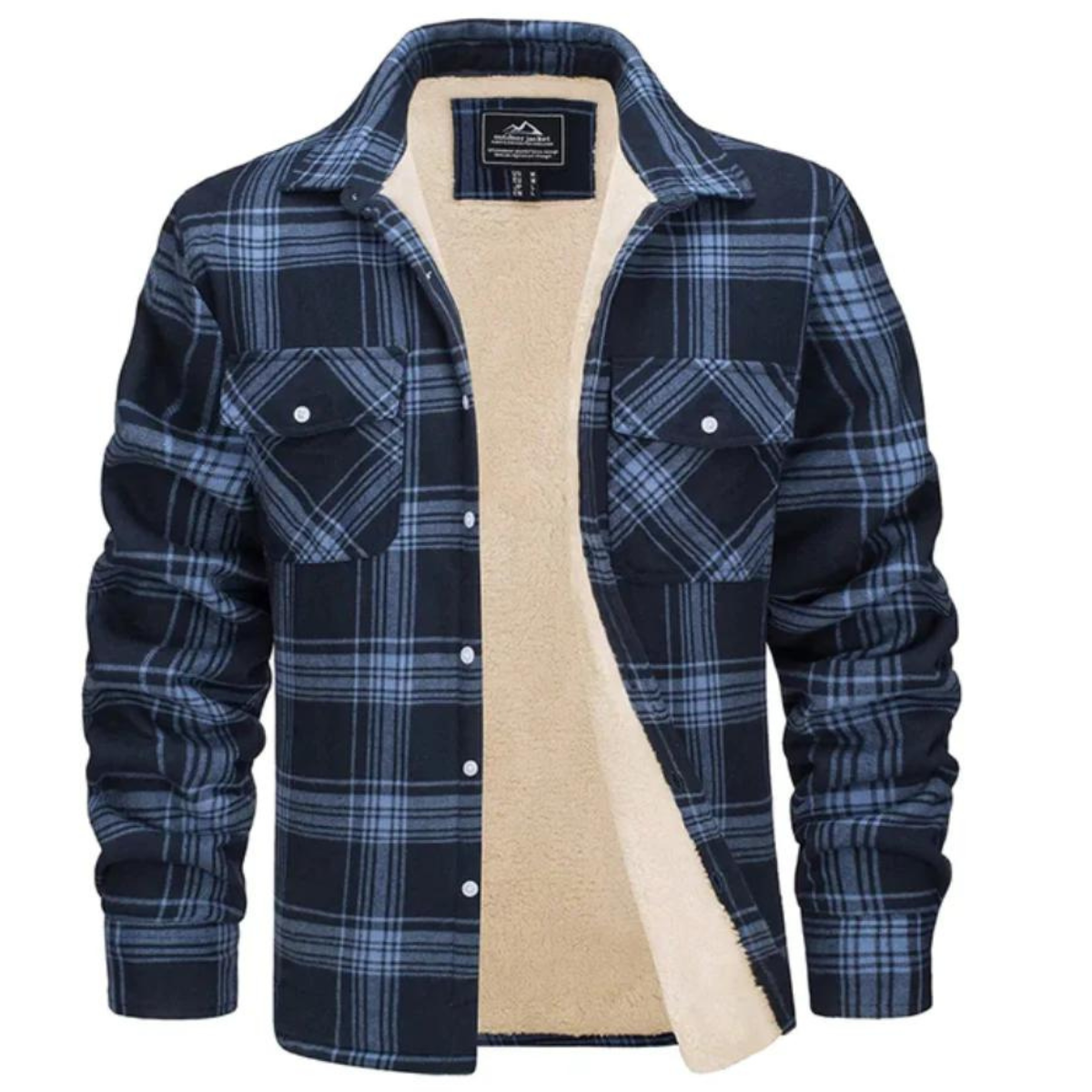 Derrick | Men's Sherpa Lined Plaid Shirt Jacket