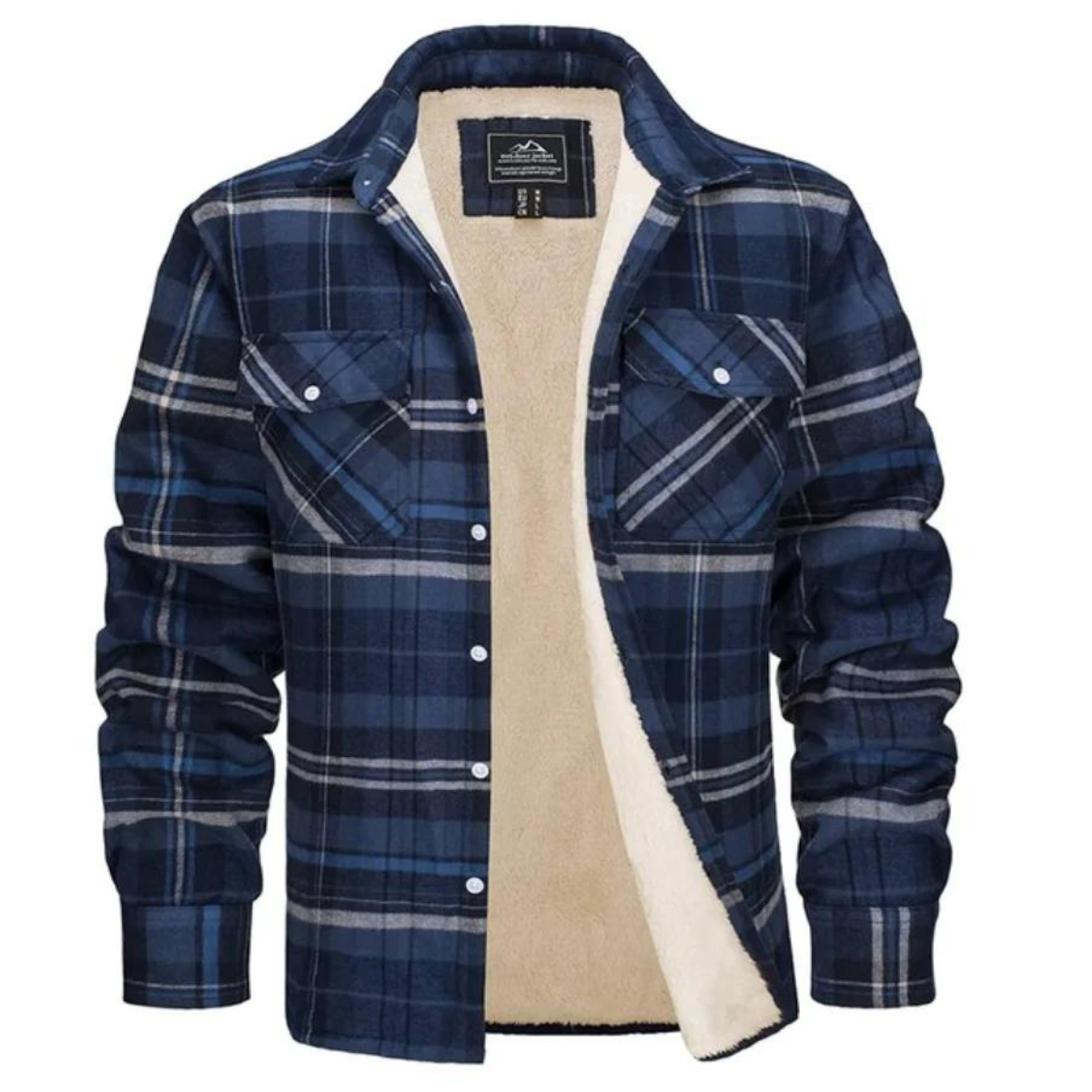Derrick | Men's Sherpa Lined Plaid Shirt Jacket